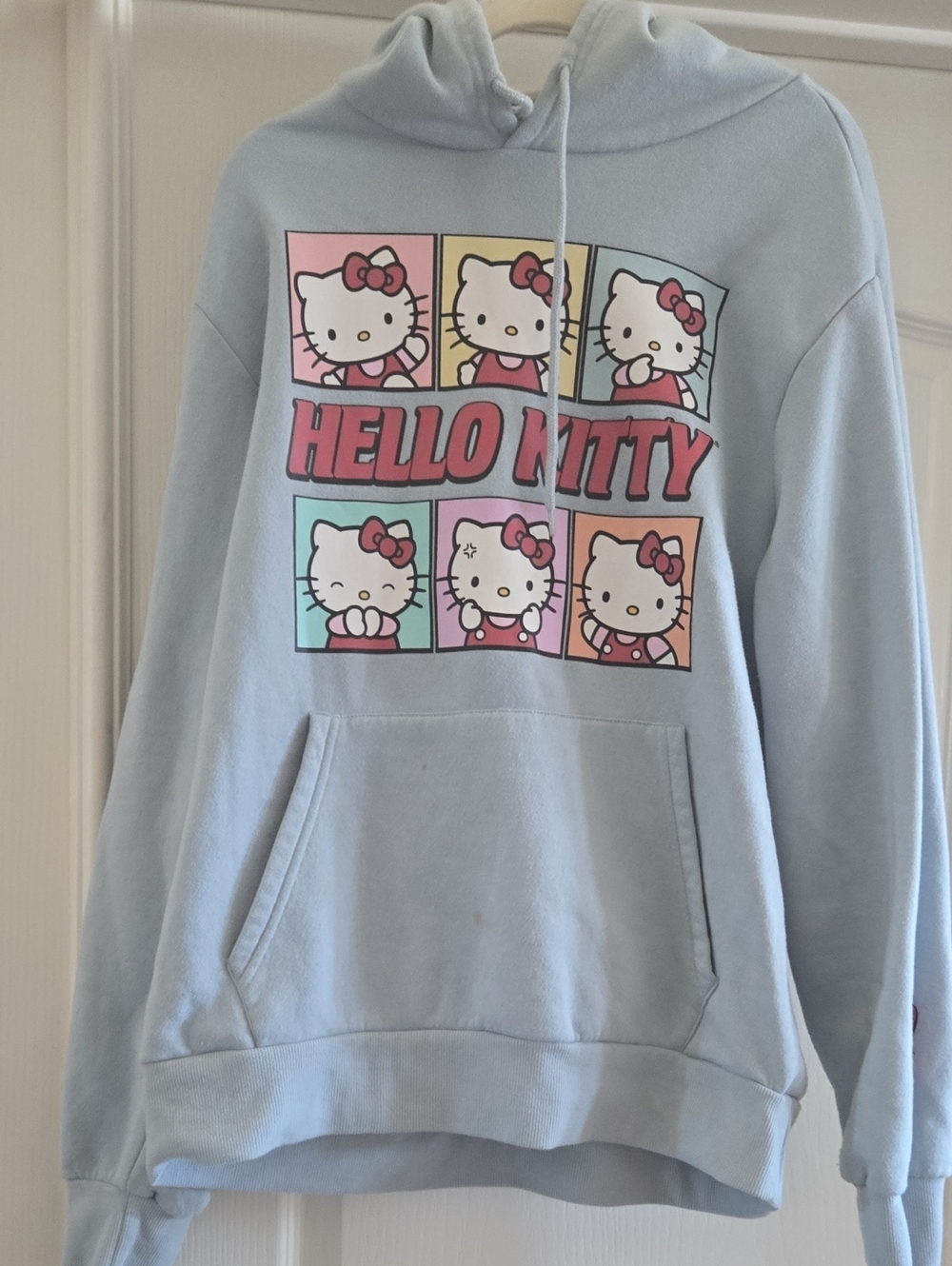 Sanrio Hello Kitty Pastel Blue Pullover Hoodie Sweater